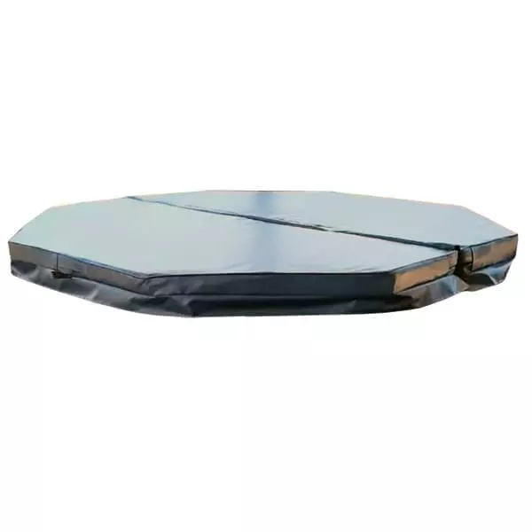 Octagonal hot tub cover isolated on a plain white background